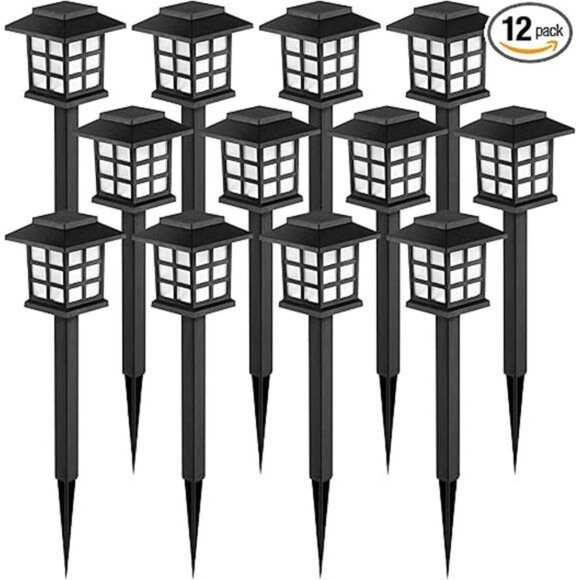 Solar Outdoor Lights,12 Pack LED Solar Lights Outdoor Waterproof, Solar Walkway - Picture 7 of 7